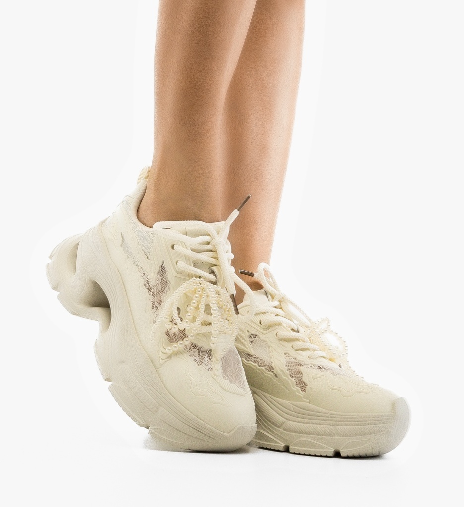 Sneakers Dama Griffith Bej - Confort & Stil Sport - imagine 9