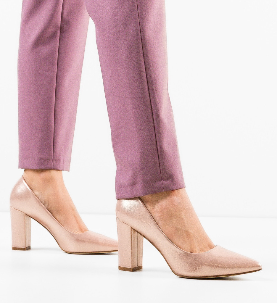 Pantofi Haney Bronze Eleganți cu Toc Înalt - imagine 3