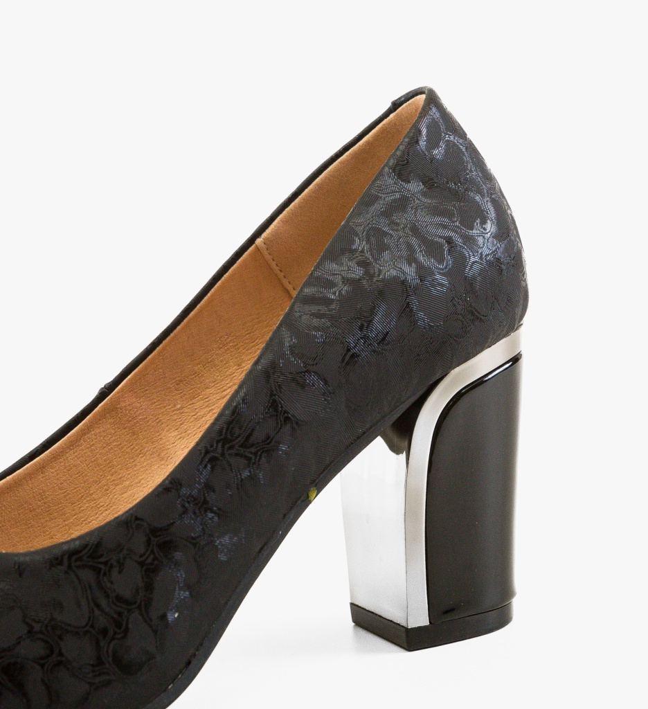 Pantofi dama Poopy Negri Eleganți cu Toc - imagine 5