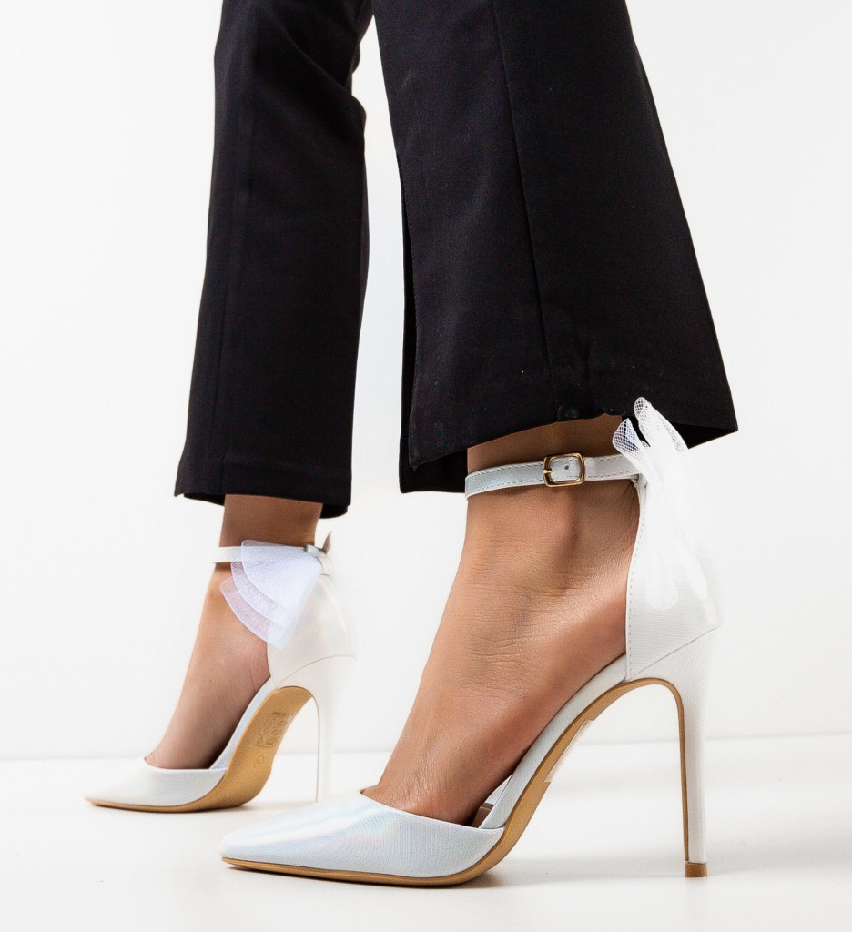Pantofi Dama Serrano Argintii Eleganți