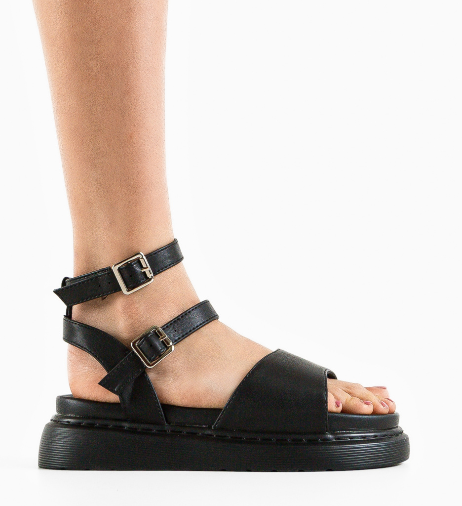 Sandale Dama Sliema Negre | Eleganță și Stil - imagine 5