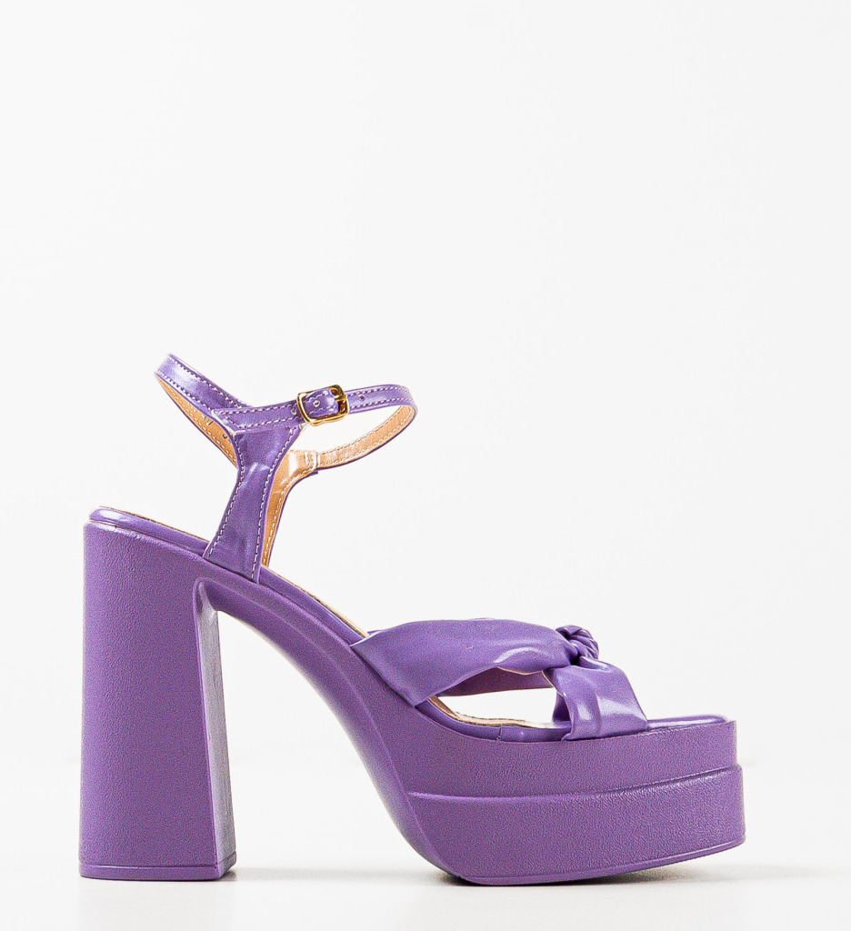 Sandale cu toc Finch Mov - Eleganță la fiecare pas - imagine 4