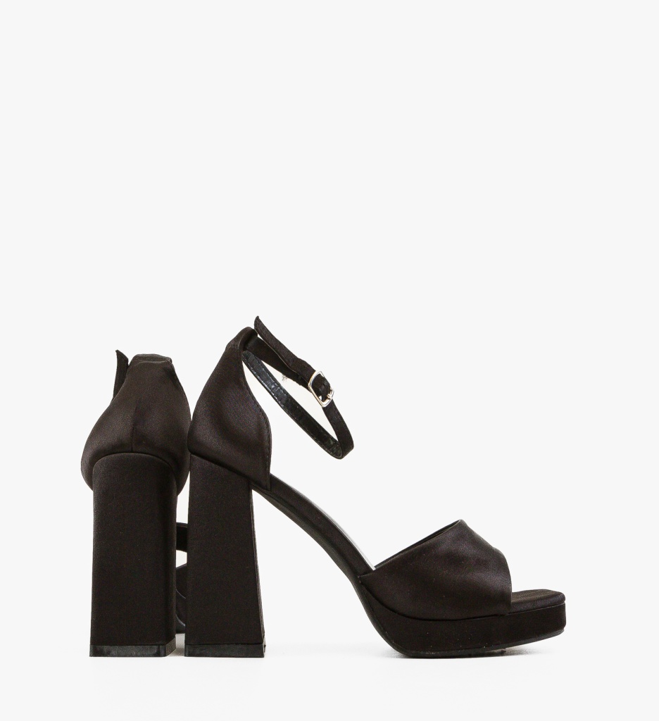 Sandale Mills Negre cu Toc Elegant - imagine 5