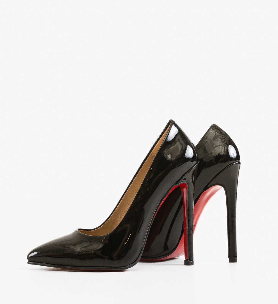 Pantofi Kargora Negri Eleganți cu Toc - imagine 5