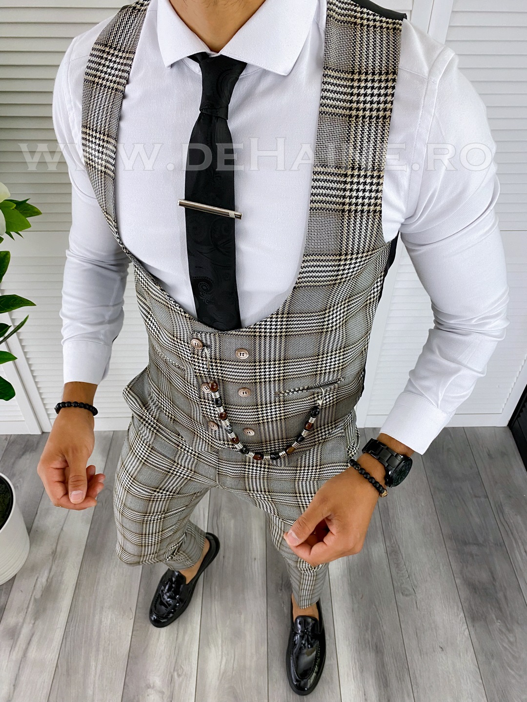 Compleu Barbati Elegant Vesta + Pantaloni Slim Fit