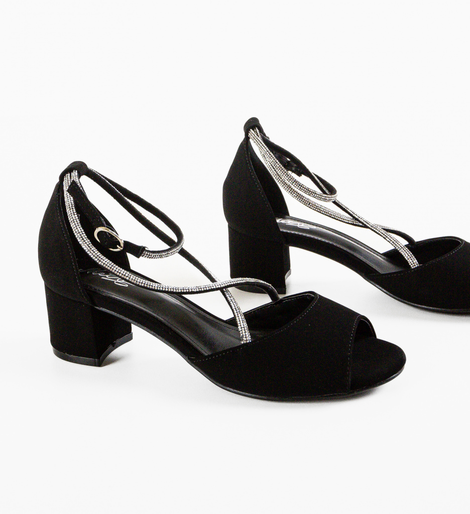 Sandale cu toc Renosa Negre | Eleganță și Confort - imagine 7