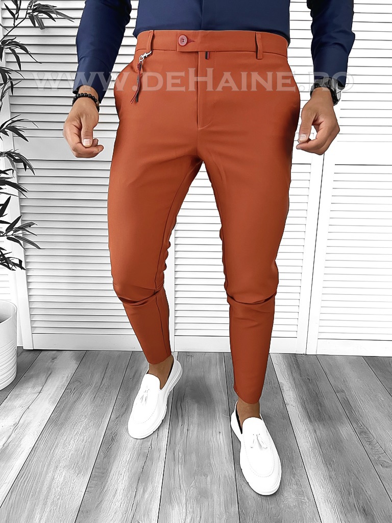 Pantaloni barbati casual caramizii elegant DEF560