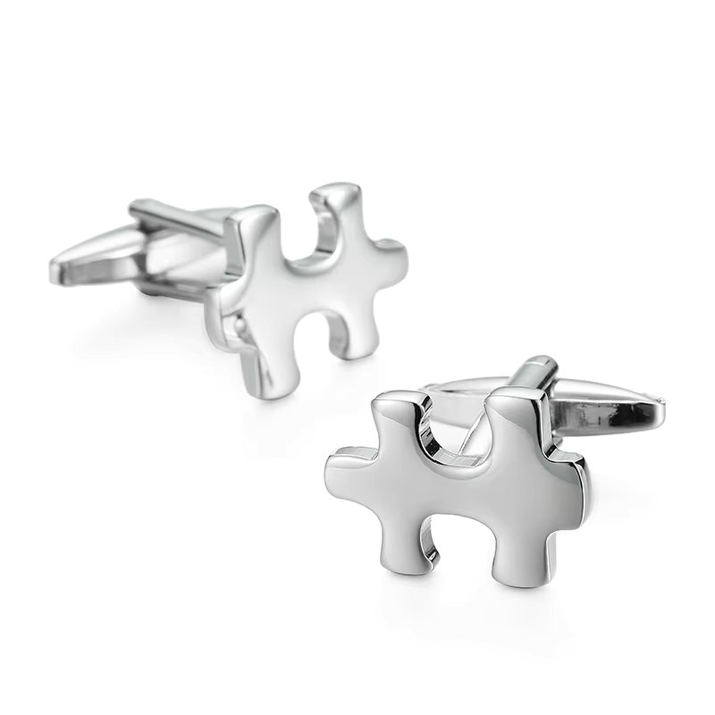 Butoni Camasă Picadili Puzzle Argintiu Eleganți
