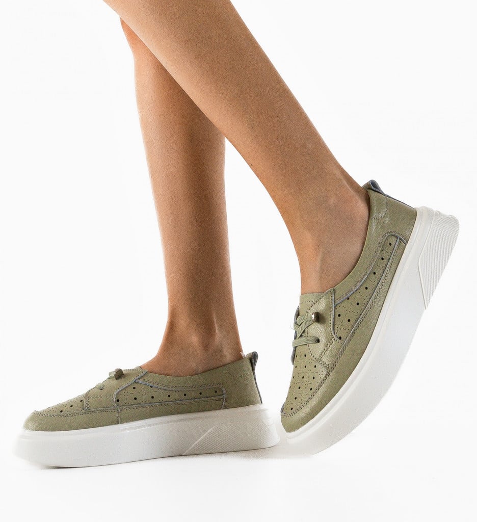 Pantofi Casual Darya Khaki - Confort și Stil Zilnic - imagine 2
