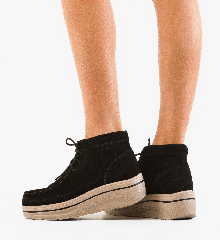 Ghete Dama Janne Negre - Confort si Stil Casual - imagine 3