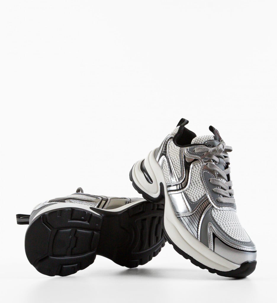 Sneakers Dama Sallyb Argintii - Stil și Confort - imagine 10