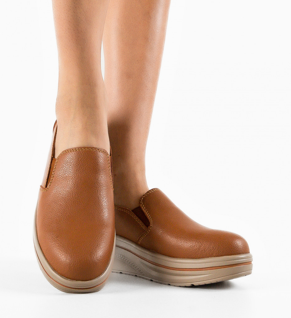 Pantofi Casual Alpino Camel - Confort & Stil - imagine 2
