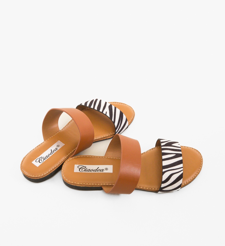 Papuci Leena Zebra | Stil și Confort - imagine 4