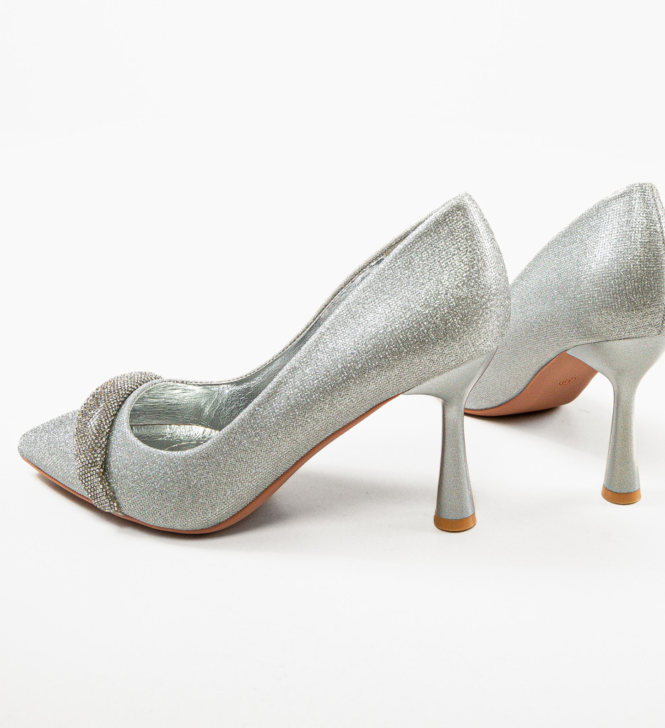 Pantofi Dama Kadar Argintii - Eleganță și Stil - imagine 7