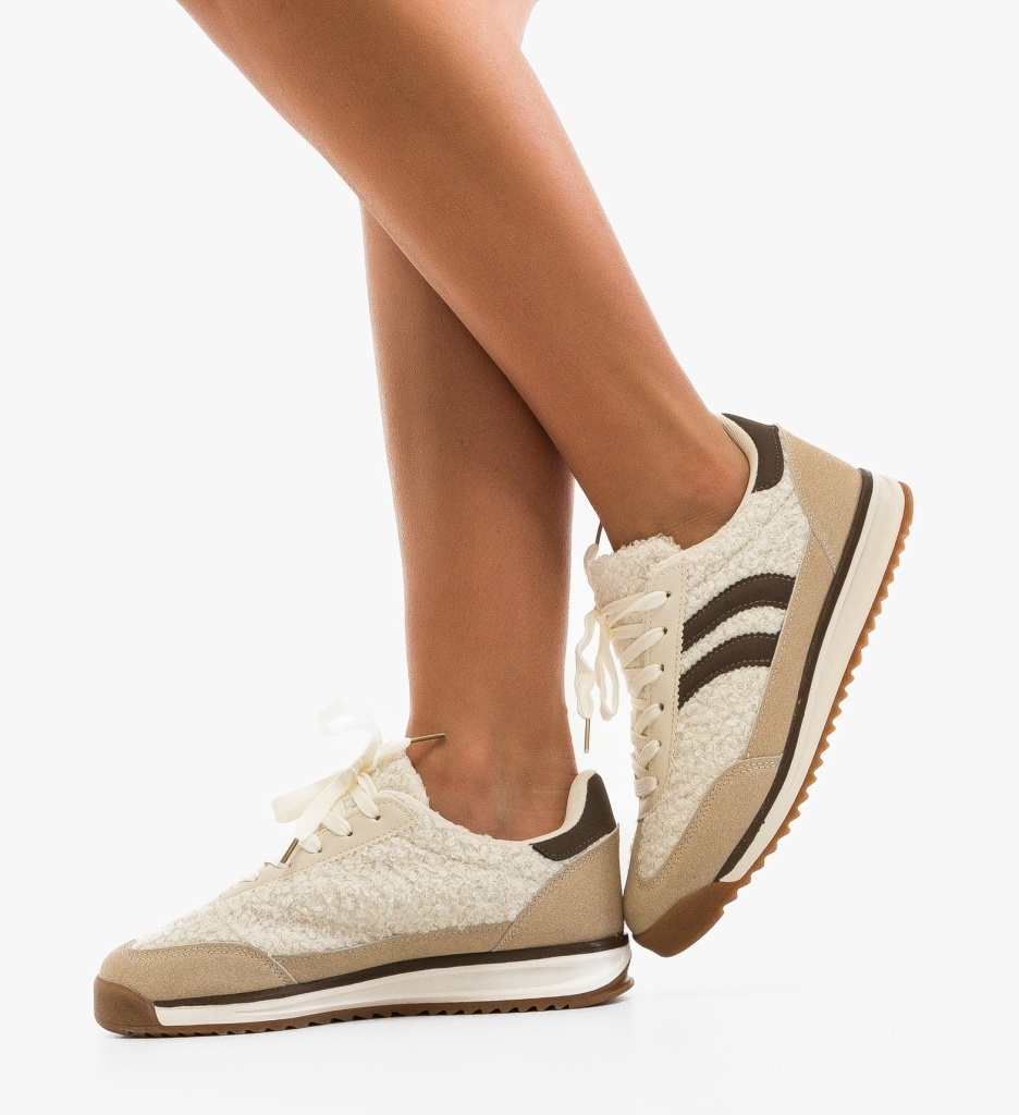 Sneakers Dama Namir Bej | Confort și Stil - imagine 4