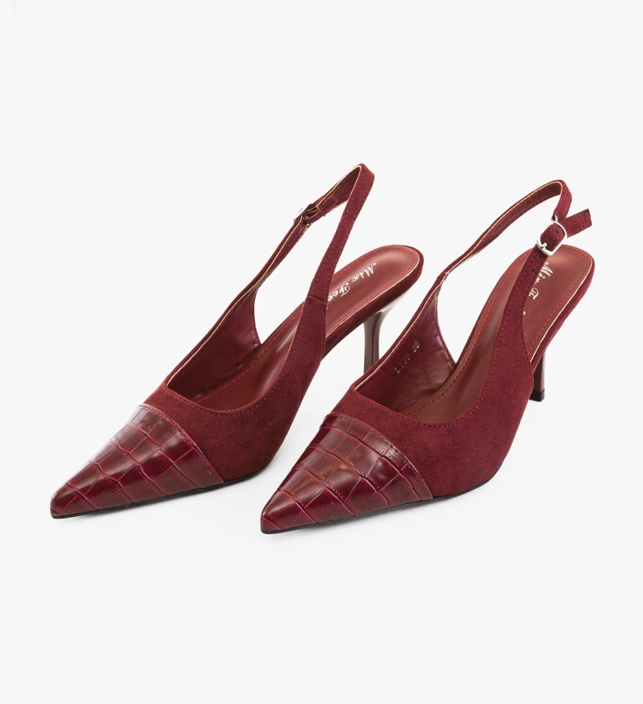 Pantofi dama Hegrid Grena eleganți - imagine 6