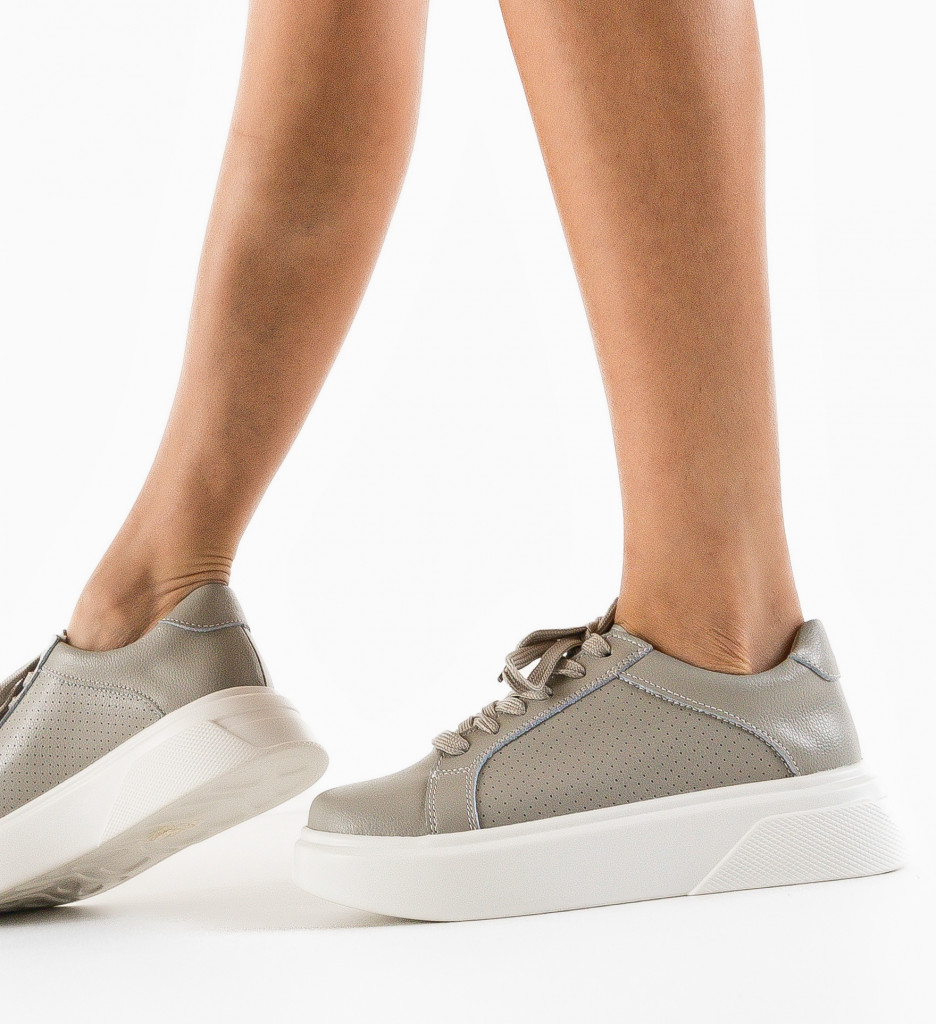 Sneakers Dama Lenox Gri | Confort și Stil - imagine 3