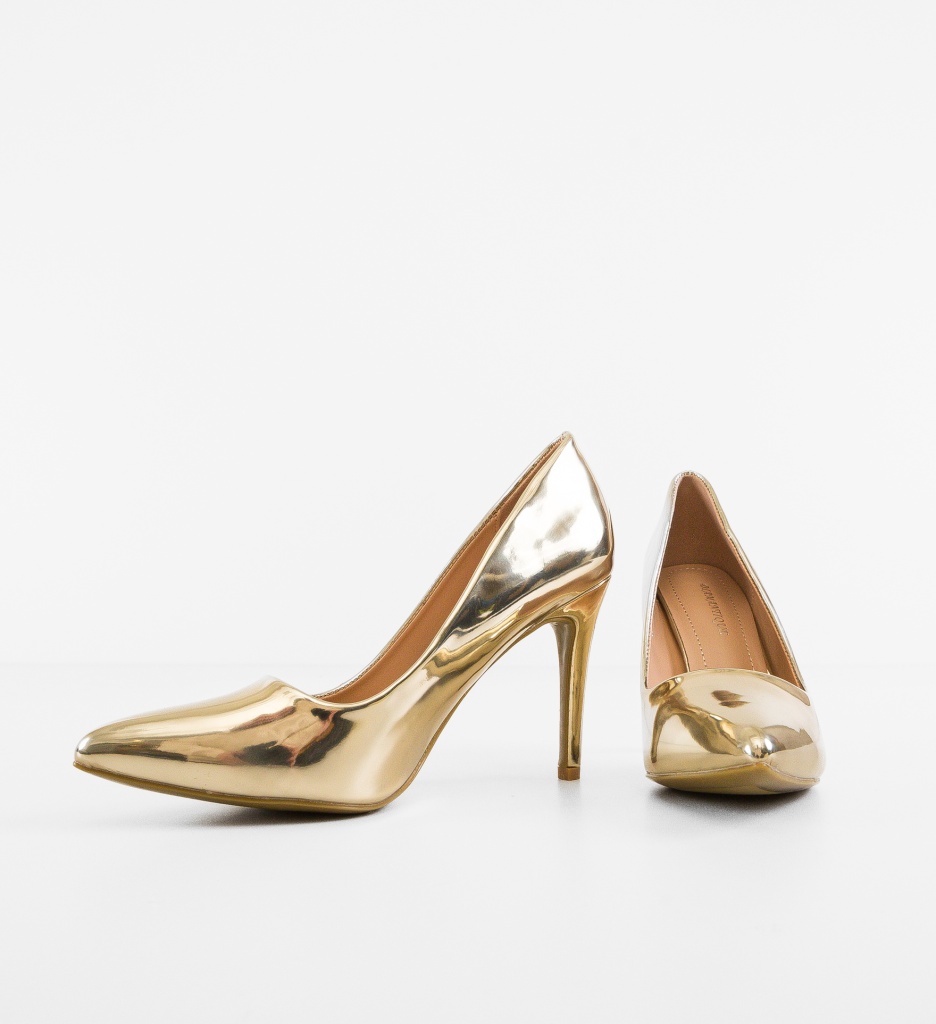 Pantofi Stiletto Dama Azaan Aurii - Eleganță Premium - imagine 3