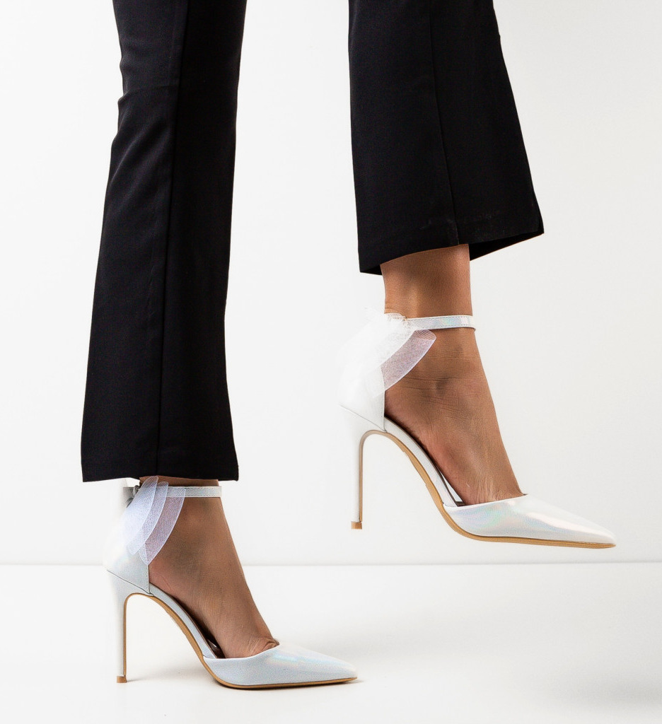 Pantofi Dama Serrano Argintii Eleganți - imagine 2