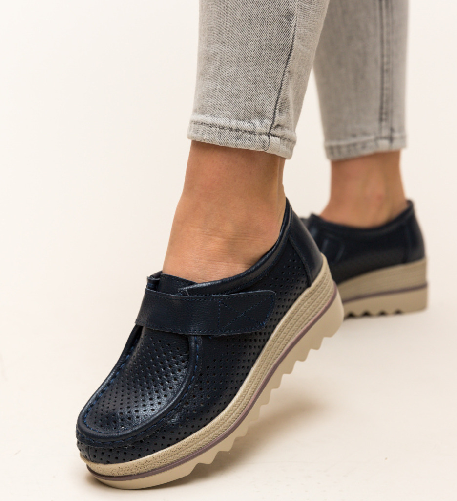 Pantofi Casual Histria Bleumarin - Confort și Stil - imagine 4