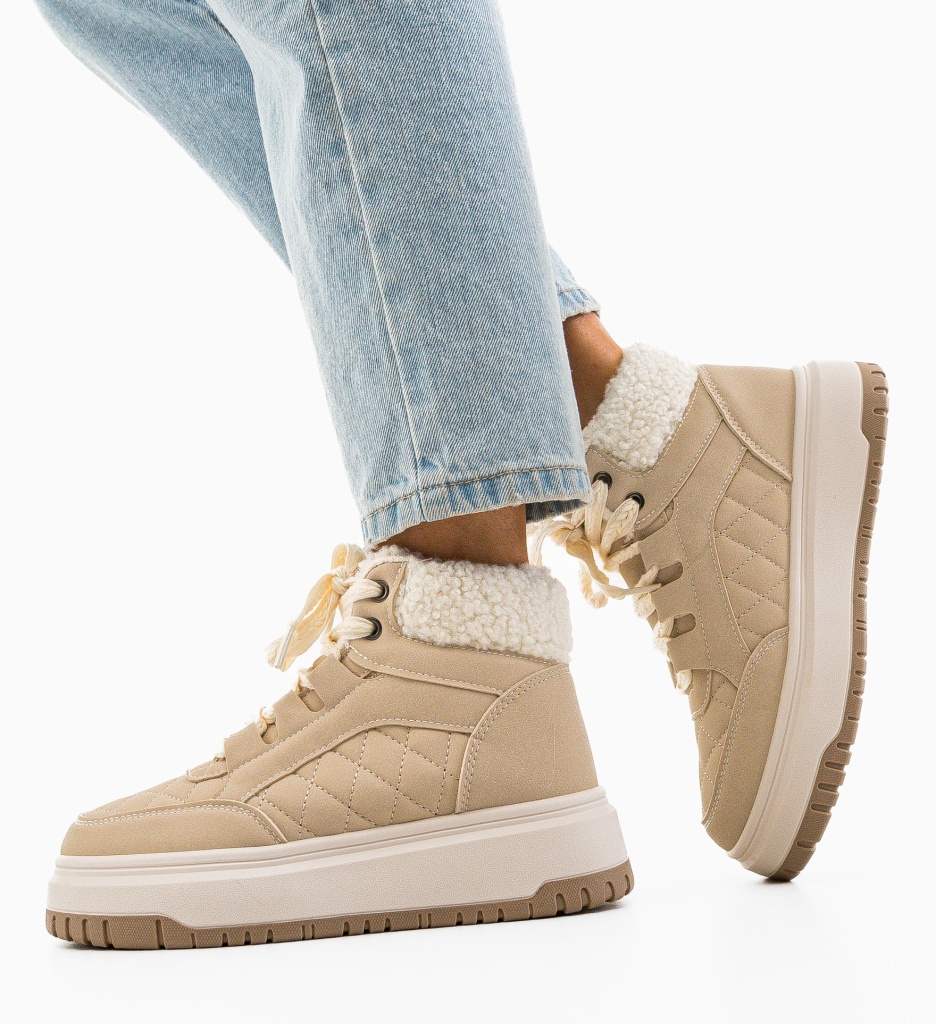 Sneakers Dama Yry Bej - Confort și Stil
