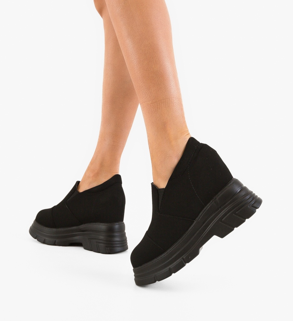 Pantofi Casual Dama Lamzay Negri - Confort & Stil - imagine 3