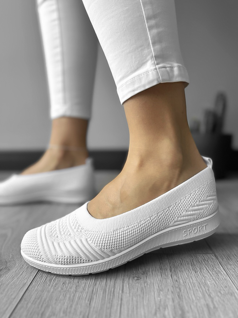 Espadrile Dama Casual Albe Confortabile