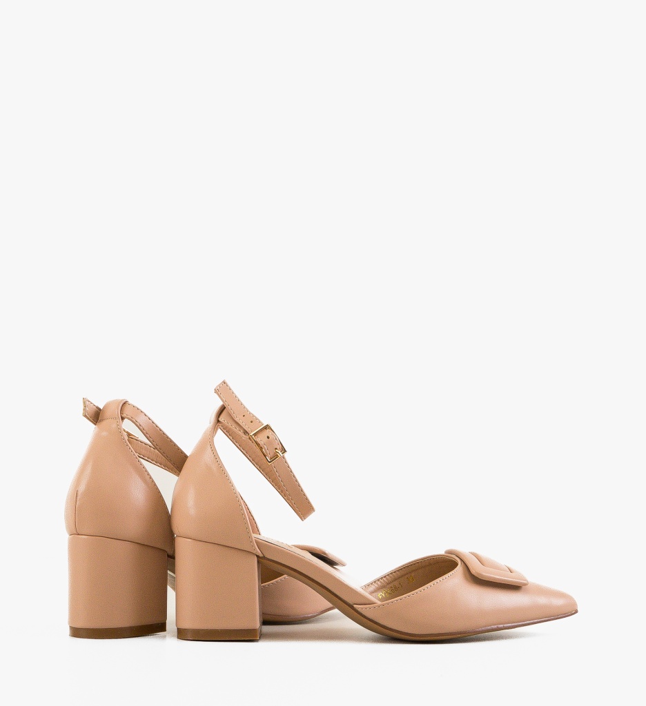 Pantofi cu Toc Rohan Nude | Eleganți & Versatili - imagine 5