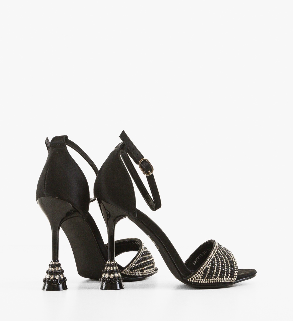 Sandale Toc Peralo Negre Elegante - imagine 2