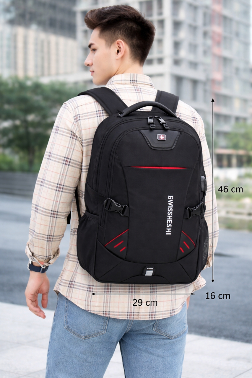 Rucsac Picadili Valther cu Port USB, Impermeabil - imagine 4
