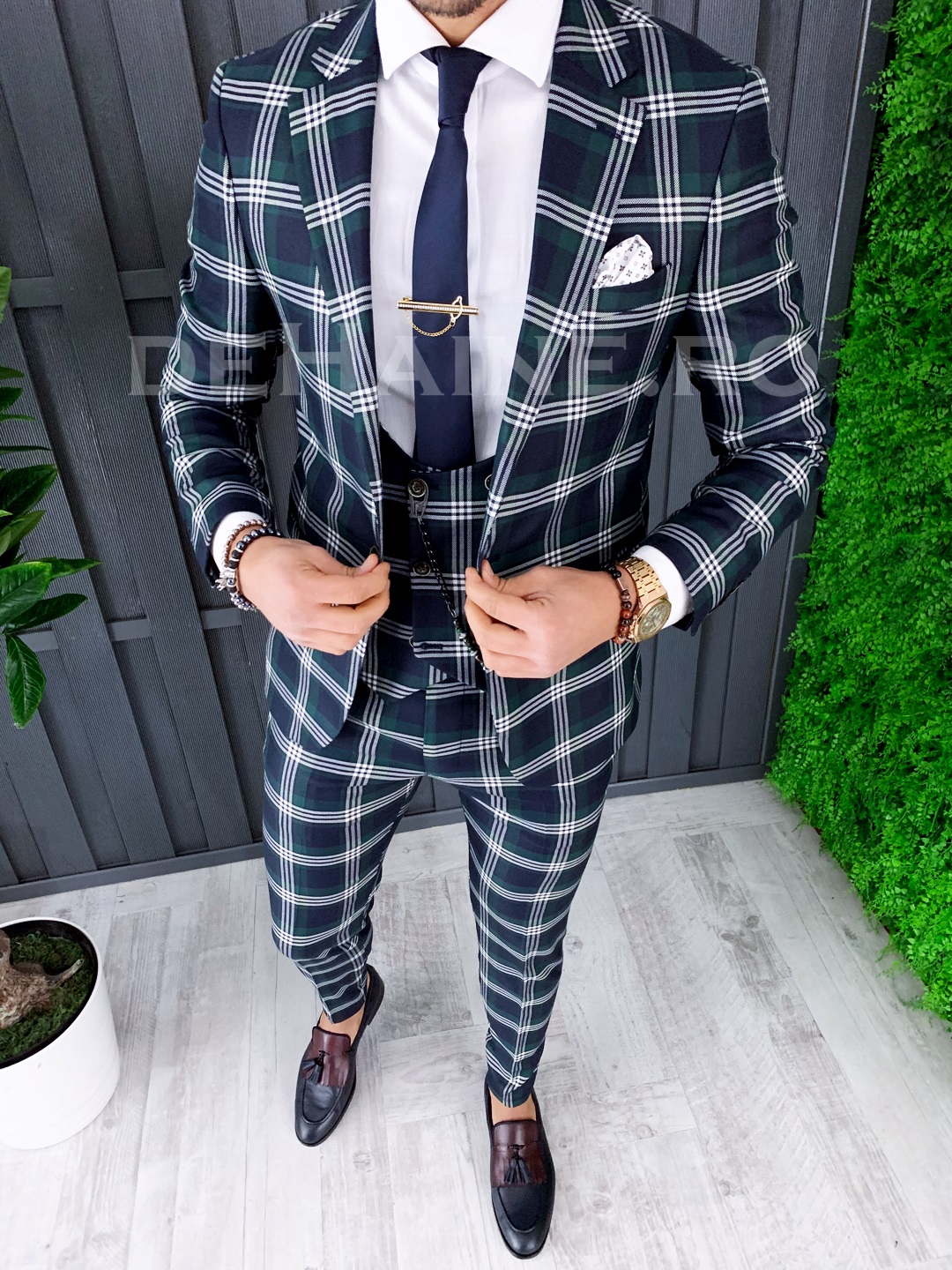 Costum Barbati Slim Fit cu Vesta ZR A7804