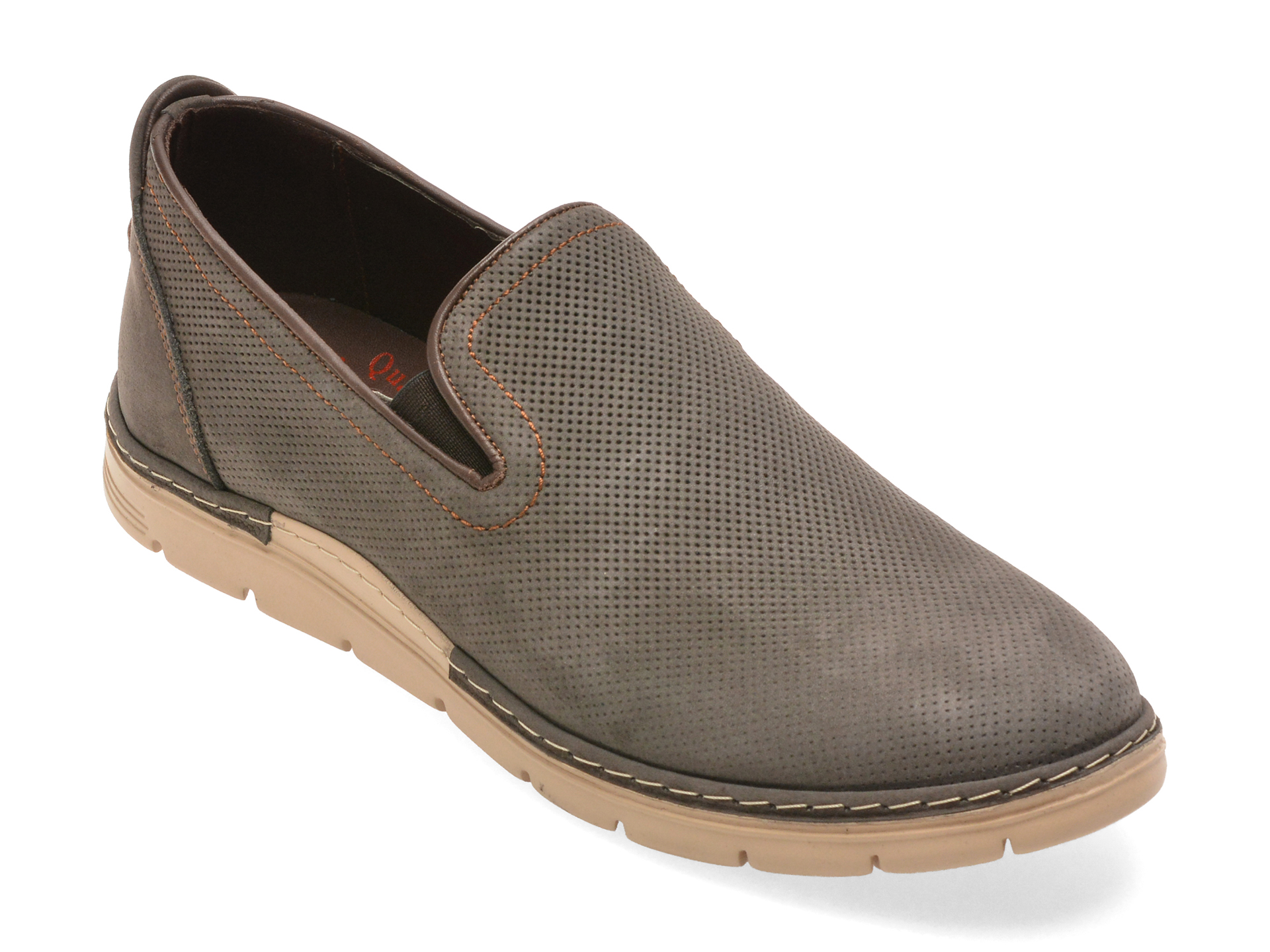 Pantofi OTTER Kaki din Nabuc | Casual și Confortabili