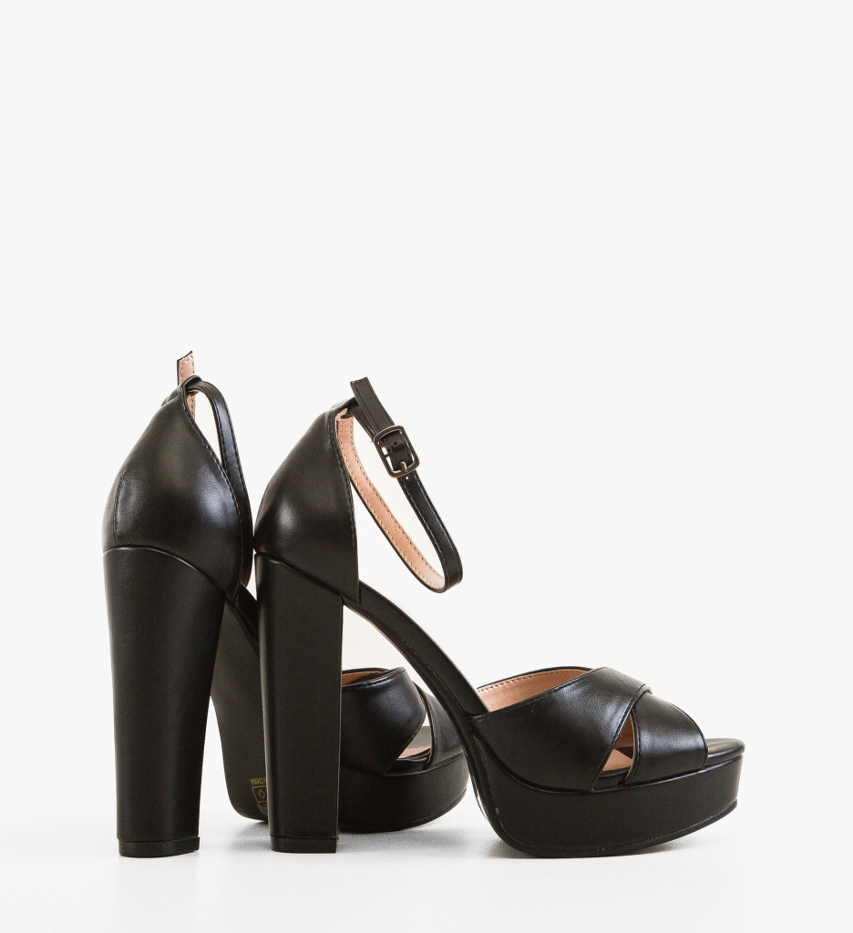 Sandale Toc Peck Negre - Stil și Eleganță - imagine 2