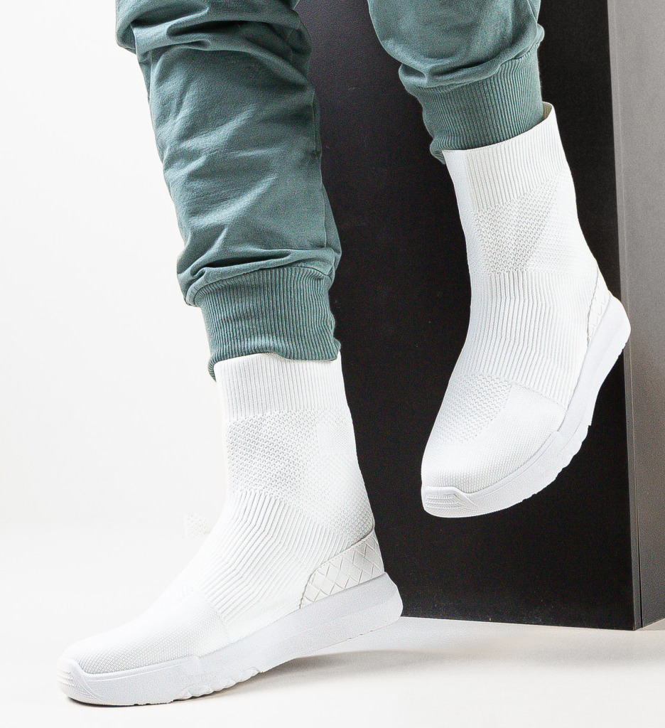 Sneakers Noor Dama Albi | Confort și Stil Modern - imagine 2