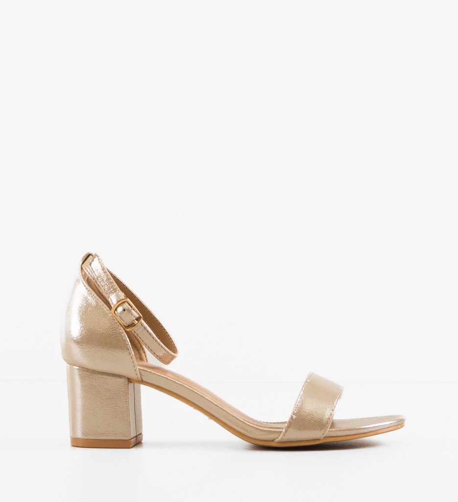 Sandale cu toc Lucano Aurii 2 - Eleganță și Stil - imagine 5