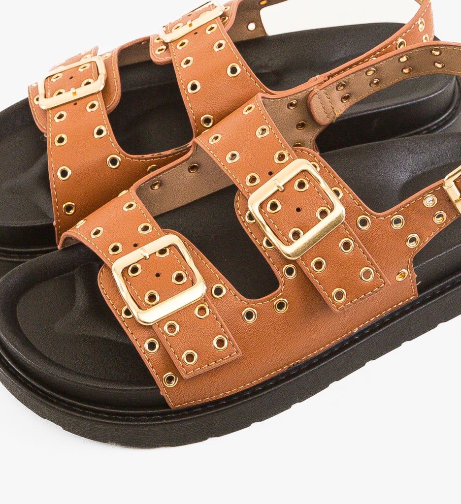 Sandale Dama Rhea Camel - Elegante și Confortabile - imagine 7