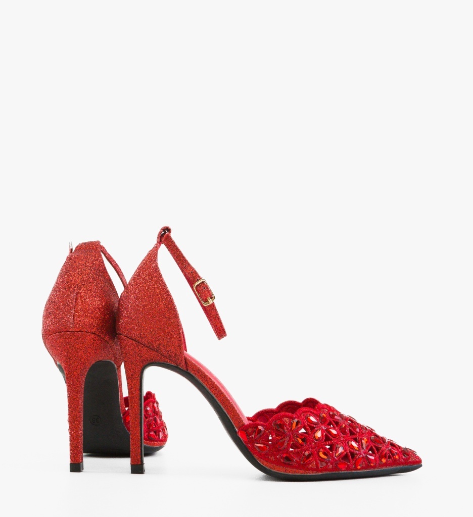 Pantofi Stiletto Tabylys Roșii Eleganți - imagine 4