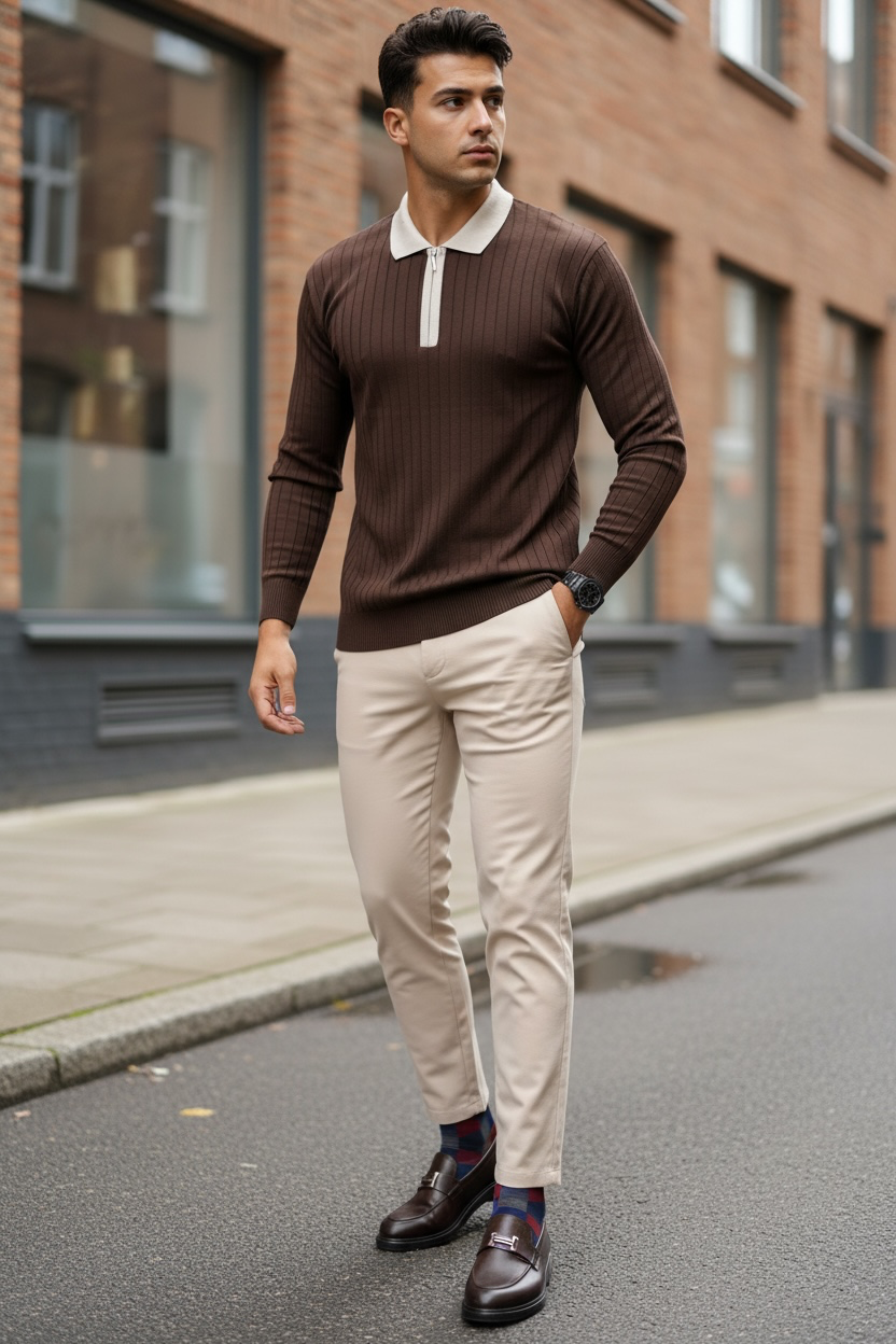 Bluza barbati grena slim fit S124 d2-1.1