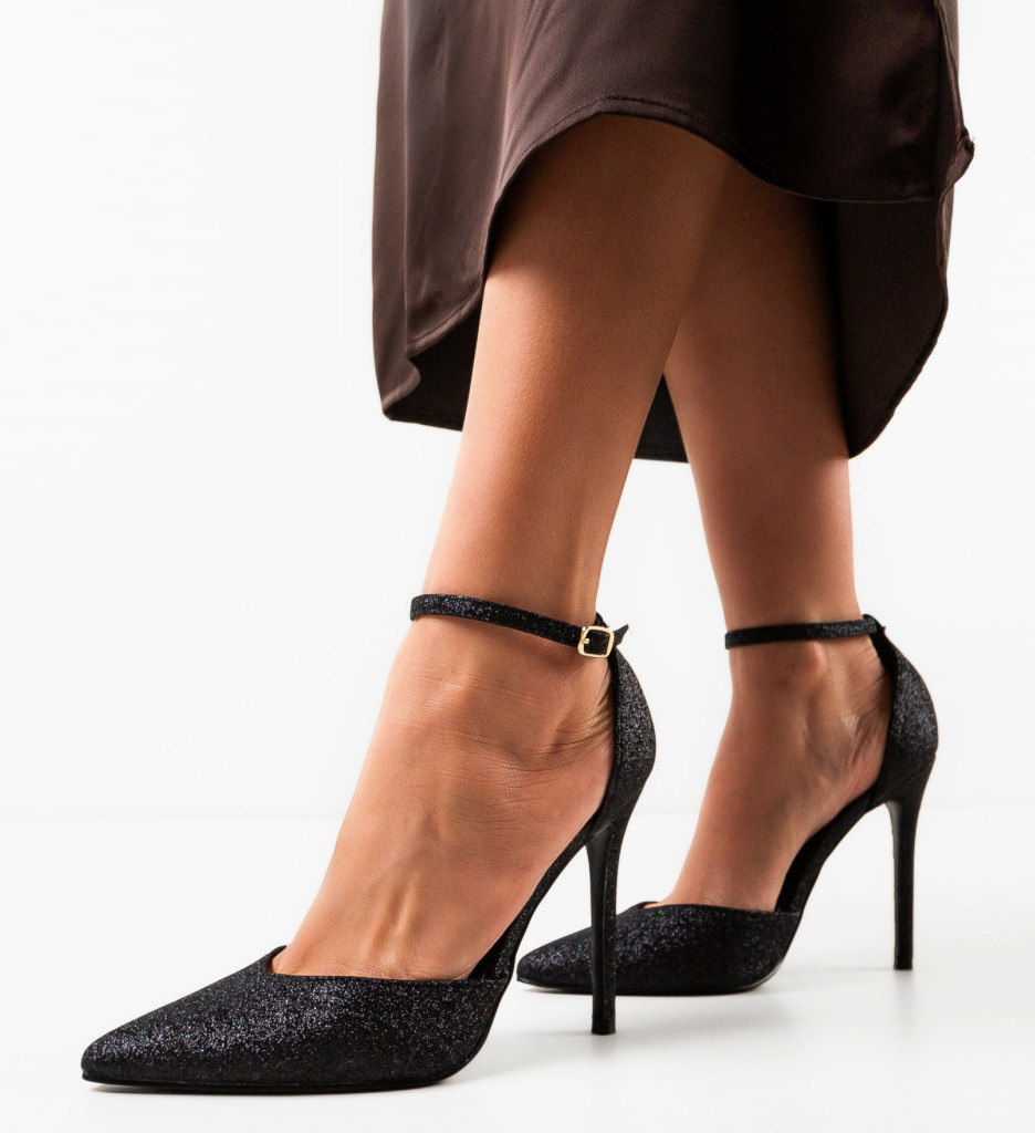 Pantofi Toc Sofly Negri - Eleganță și Confort