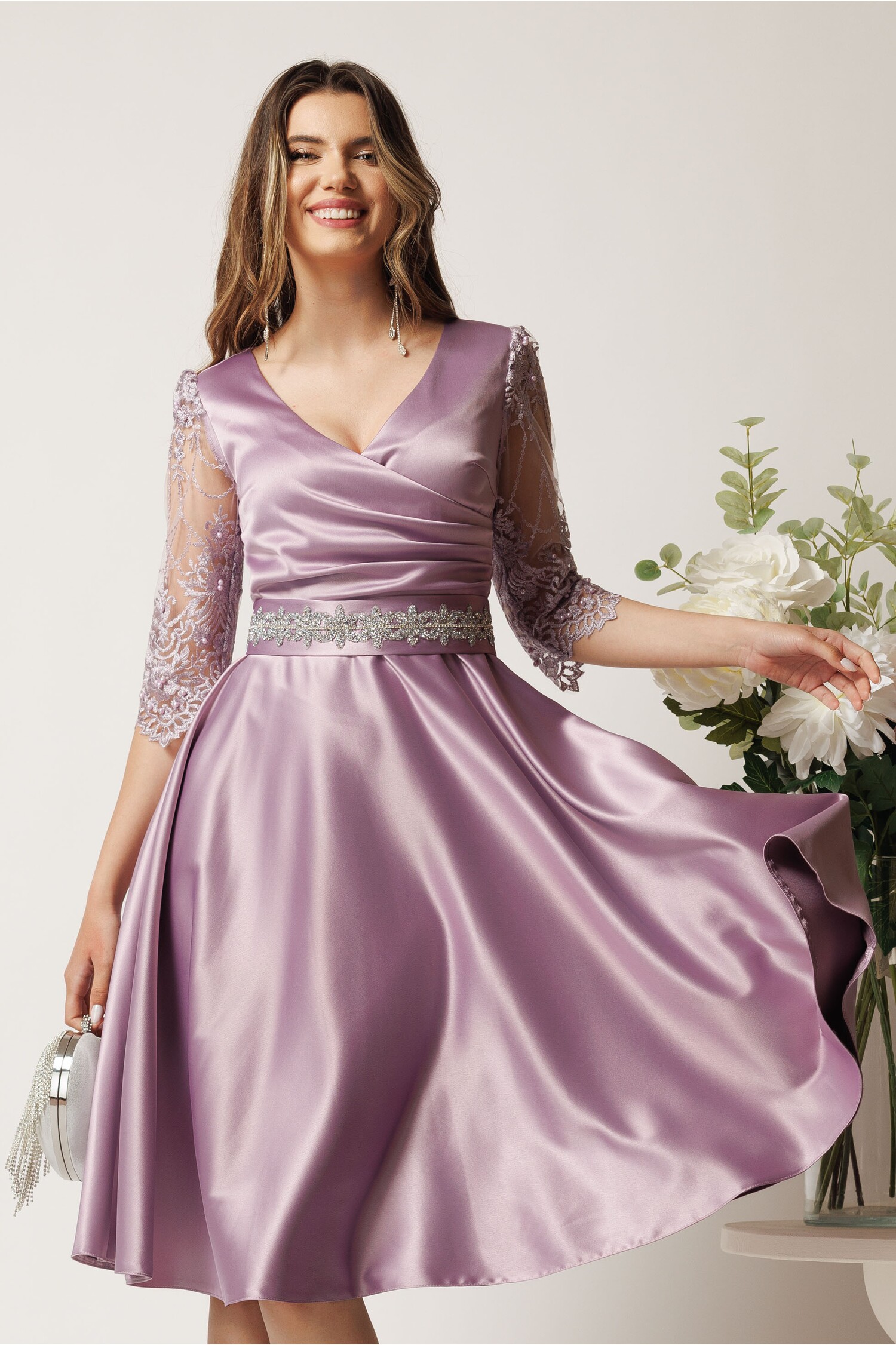 Rochie Tafta Lila Ella | Clos Elegant