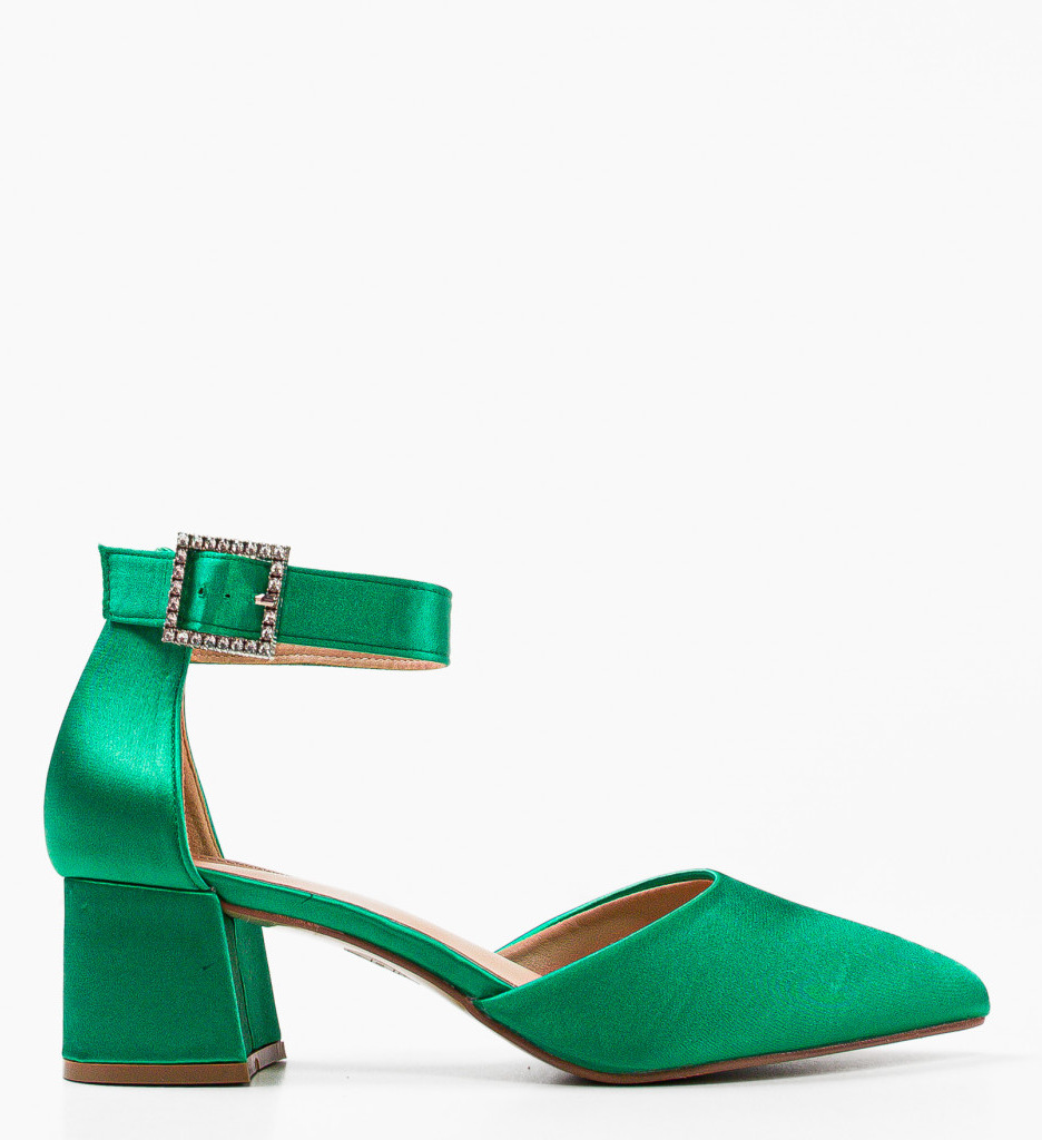 Pantofi dama toc verzi Nature | Eleganță și Stil - imagine 4