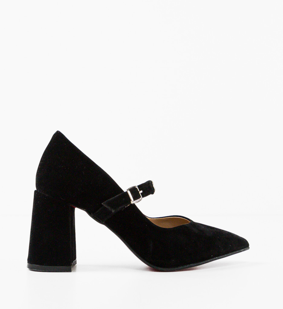 Pantofi Gernyb Negri cu Toc Eleganți - imagine 3