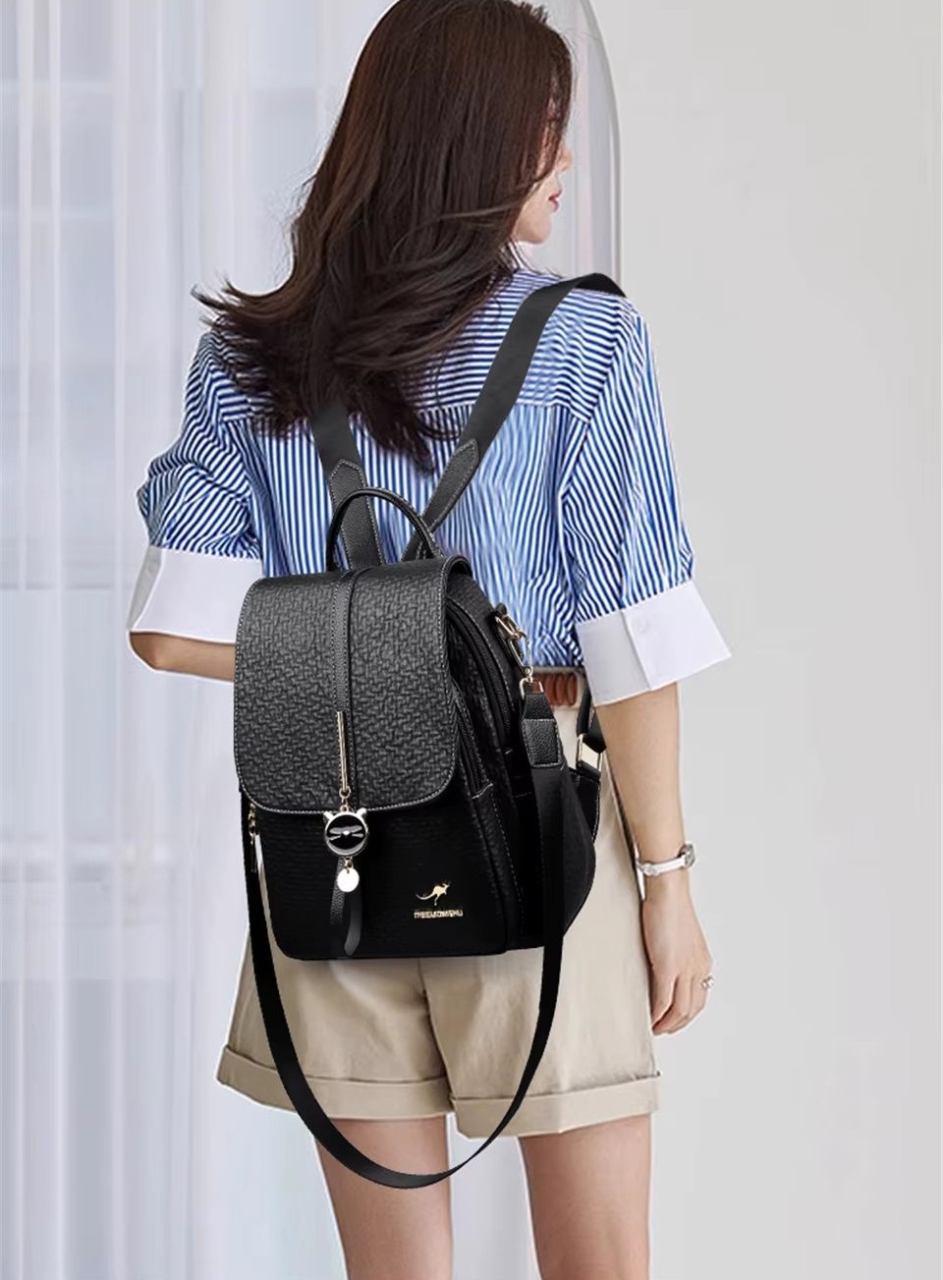 Rucsac dama Iliris GT3603 din piele ecologica, Negru - imagine 2