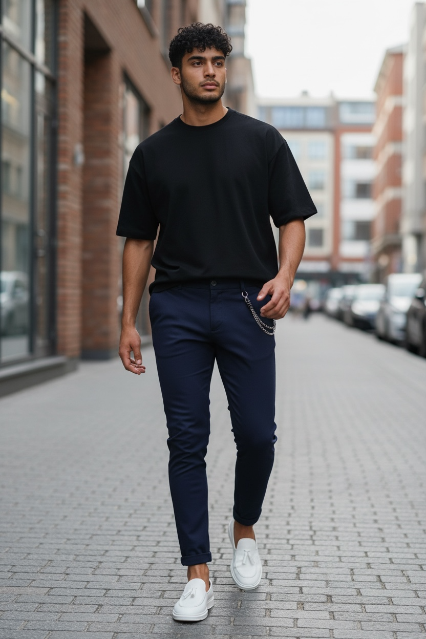 Pantaloni barbati casual bleumarin BATAL 1064 D4-5.2