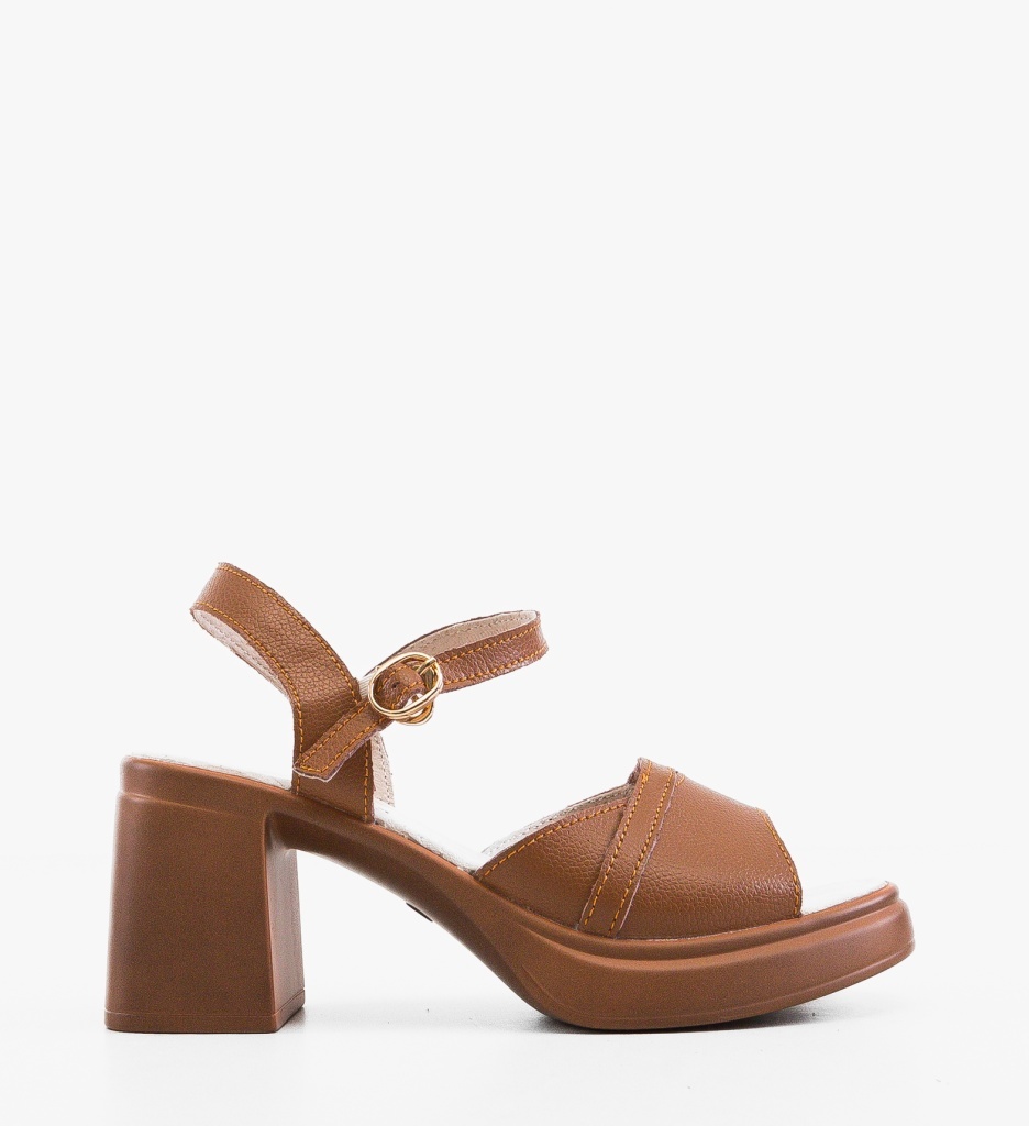 Sandale Toc Gaguwa Camel | Eleganță și Confort - imagine 5