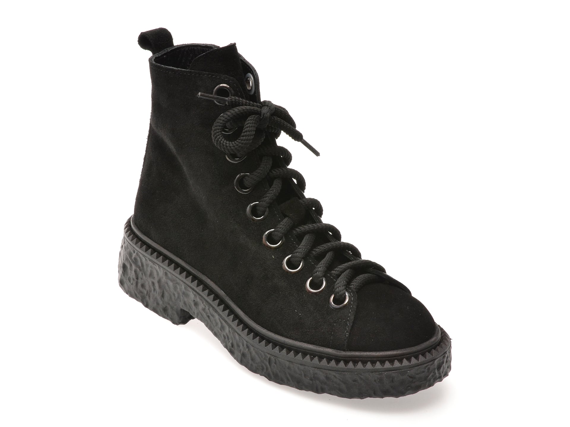 Ghete EPICA Negre din Piele Întoarsă - Eleganță