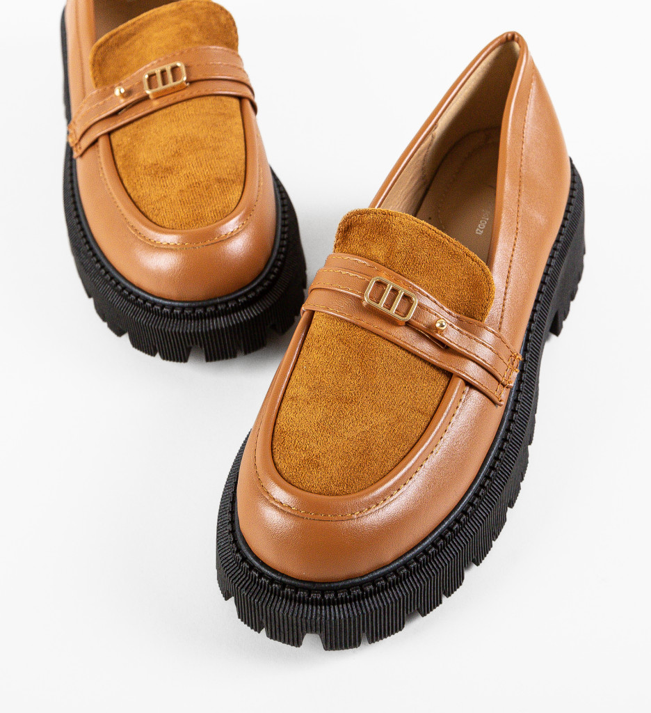 Pantofi Casual Solis Camel Confort - imagine 6