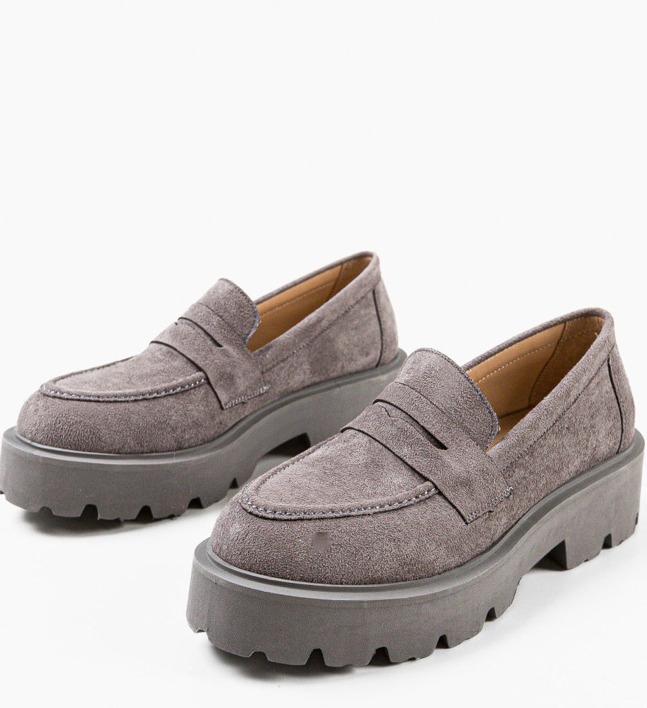 Pantofi Casual Dama Punde Gri - Confort și Stil - imagine 5