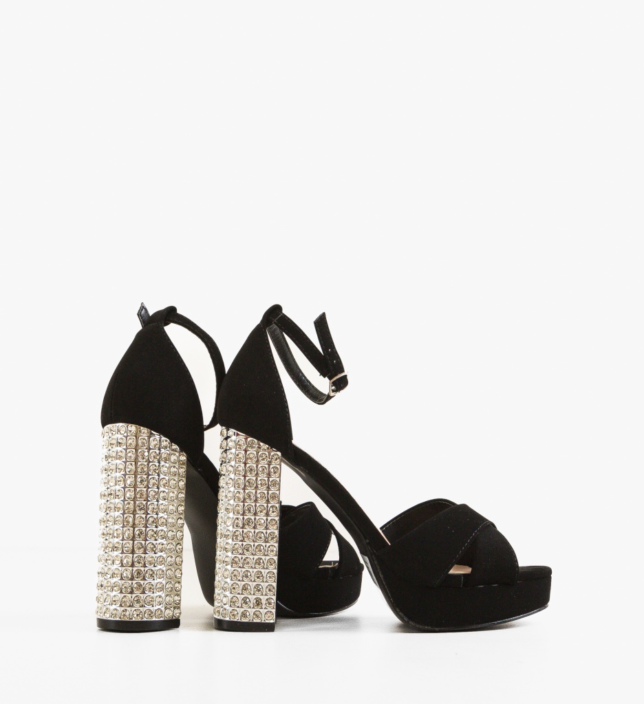 Sandale cu Toc Hanse Negre | Eleganță Maximă - imagine 3