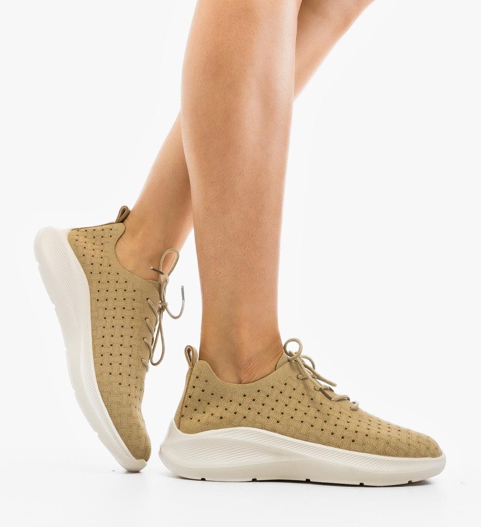 Sneakers Dama Lau Khaki Sport & Confort - imagine 3
